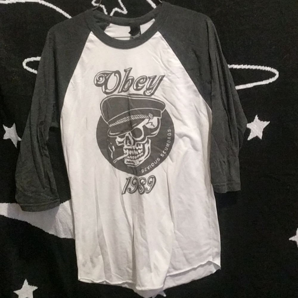 Obey 3/4 sleeve t-shirt.
